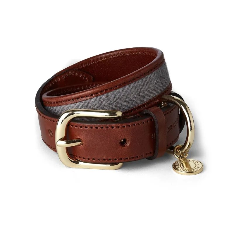 Holland Cooper Classic Dog Collar - Chestnut Tweed