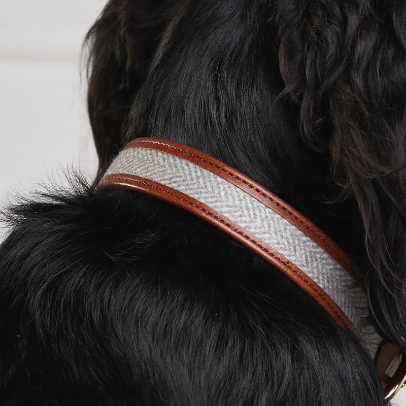 Holland Cooper Classic Dog Collar - Chestnut Tweed-1