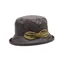 Heather Cora Wax Leaf Motif Hat - Brown