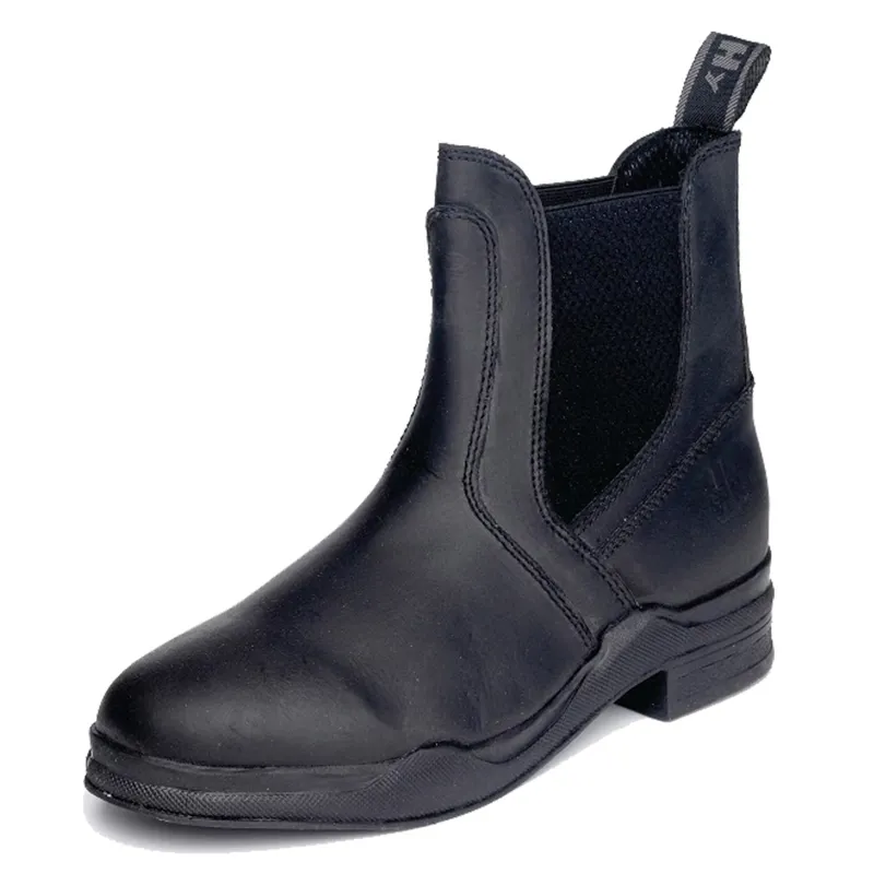 Hy Equestrian Wax Leather Jodhpur Boot - Black