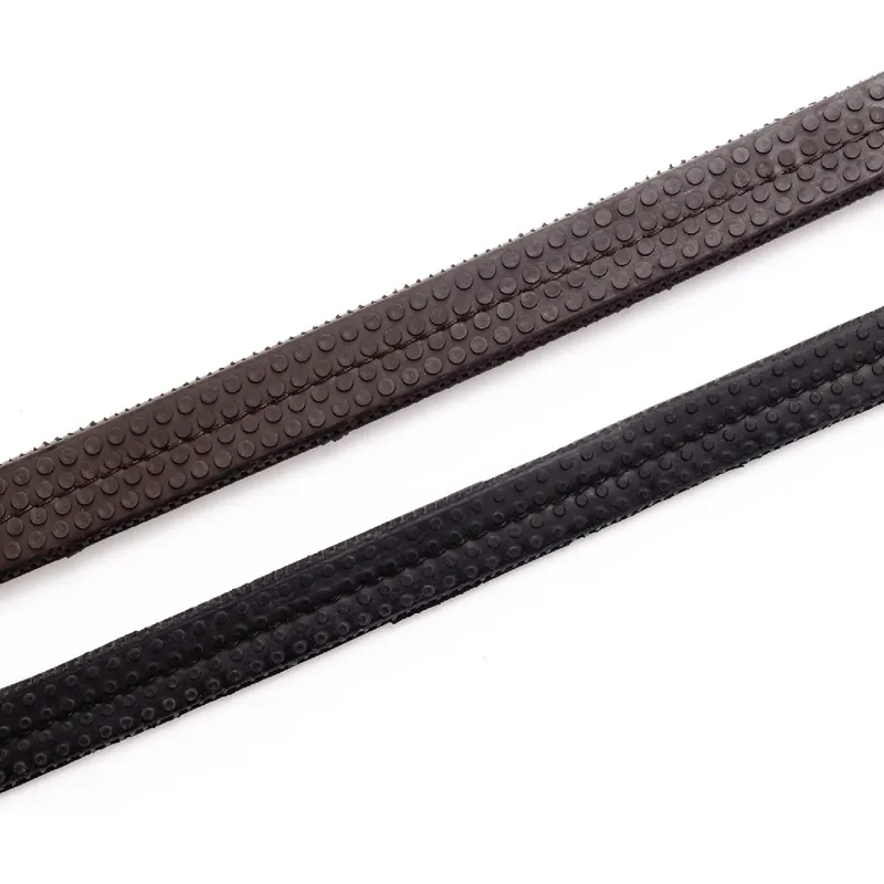 Hy Equestrian Rubber Grip Reins Black