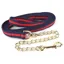 Hy Soft Webbing Lead Rein With Chain - Purple/ Black