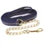 Hy Soft Webbing Lead Rein With Chain - Navy/Grey