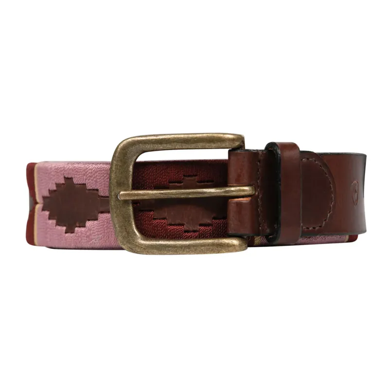 Hy Equestrian Polo Belt - Purple/Pink/Beige