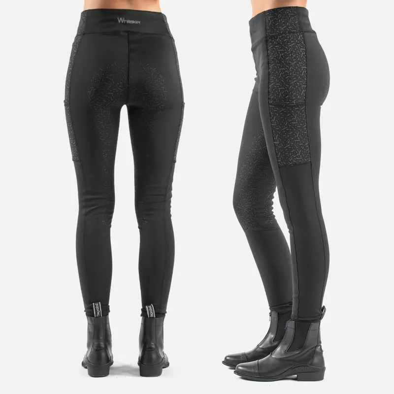 John Whitaker Hatfield Ladies Reflective Tights - Black-1