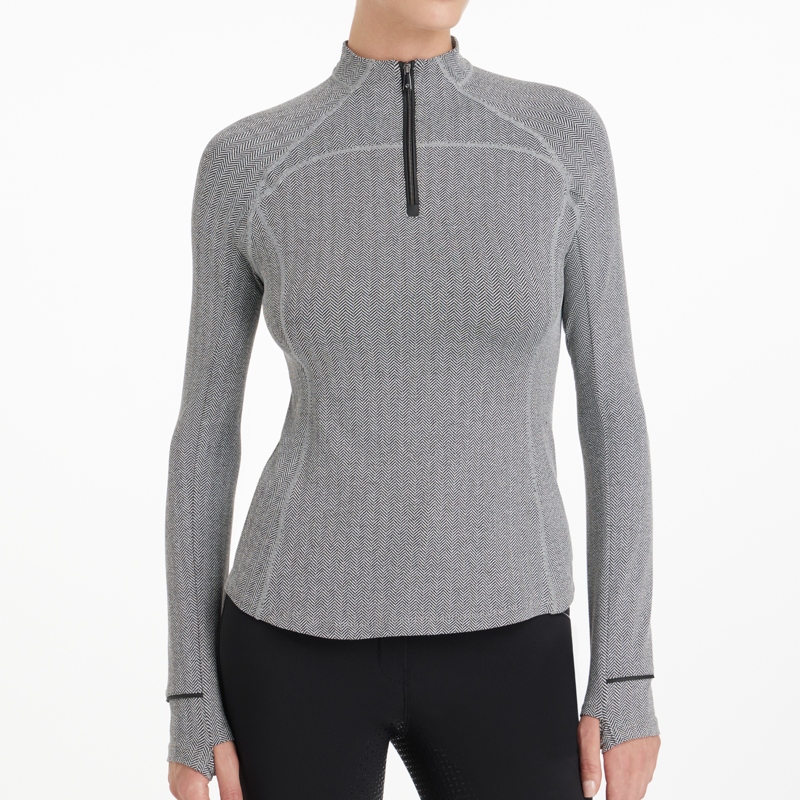 LeMieux Aspen Herringbone Base Layer - Grey-1