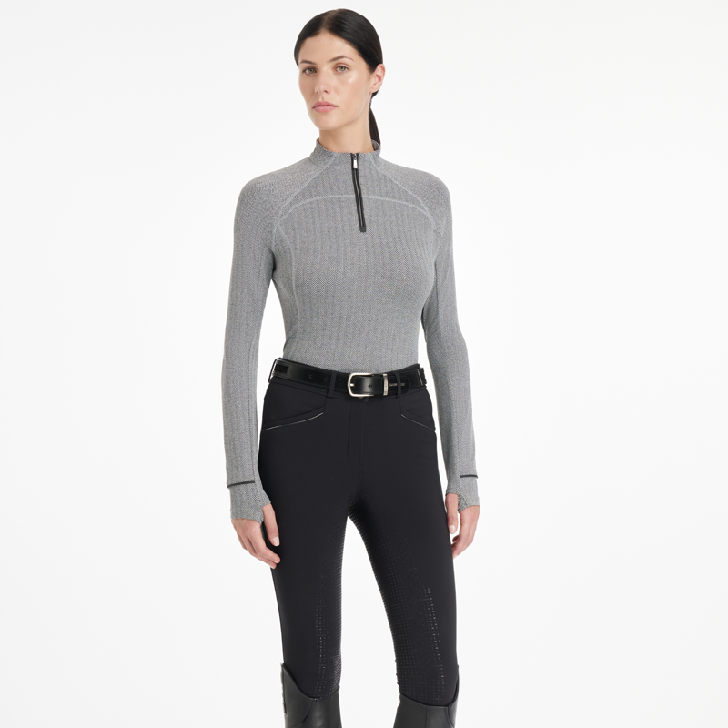 LeMieux Aspen Herringbone Base Layer - Grey-3