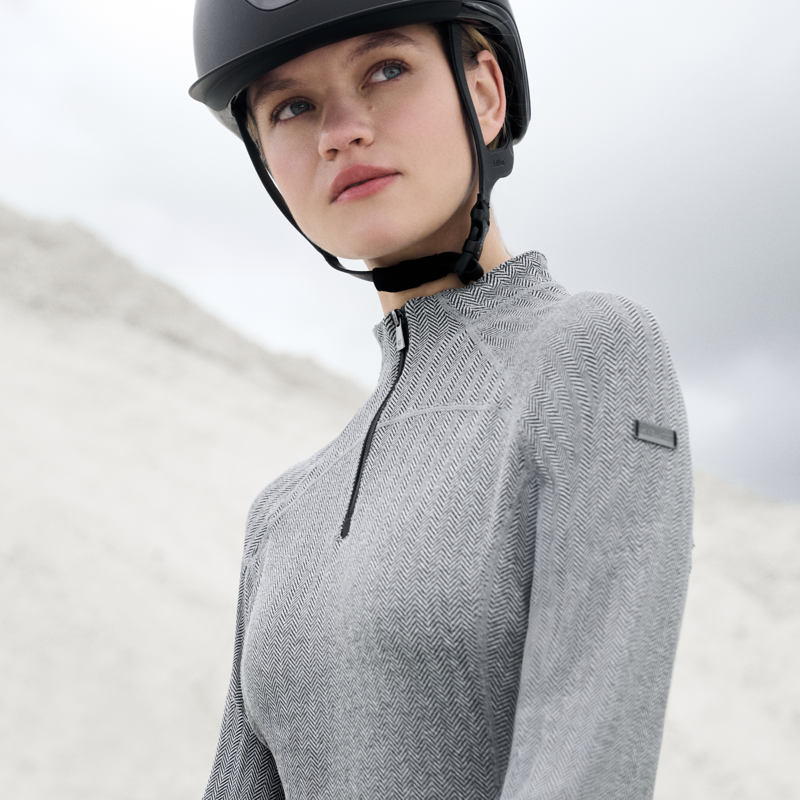 LeMieux Aspen Herringbone Base Layer - Grey-5