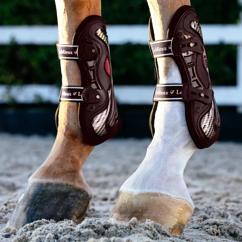 LeMieux EXO Flex Tendon Boot - Brown/Gold