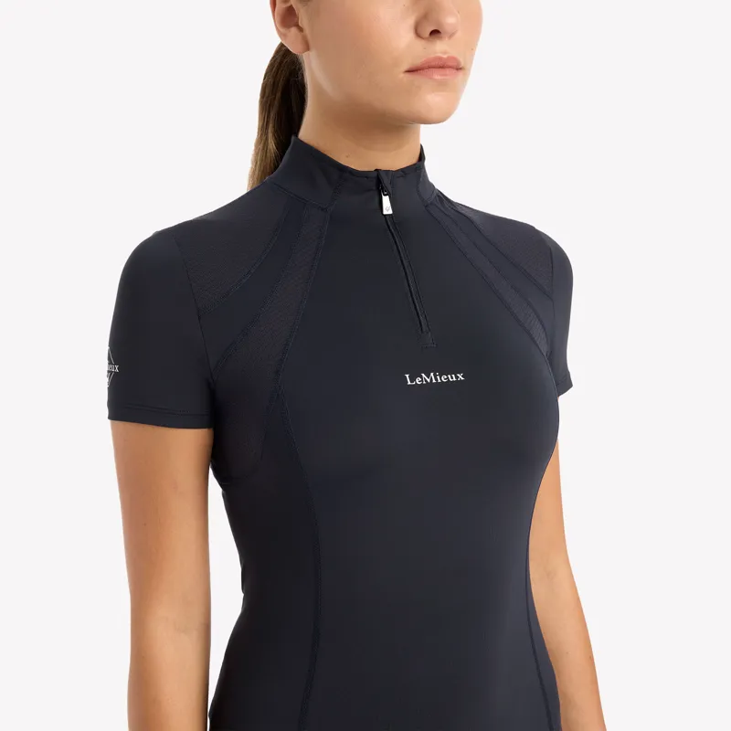 LeMieux Mia Mesh Short Sleeve Base Layer - Black-1