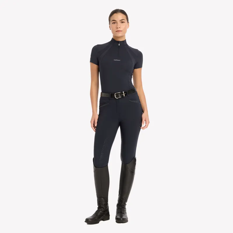 LeMieux Mia Mesh Short Sleeve Base Layer - Black-3