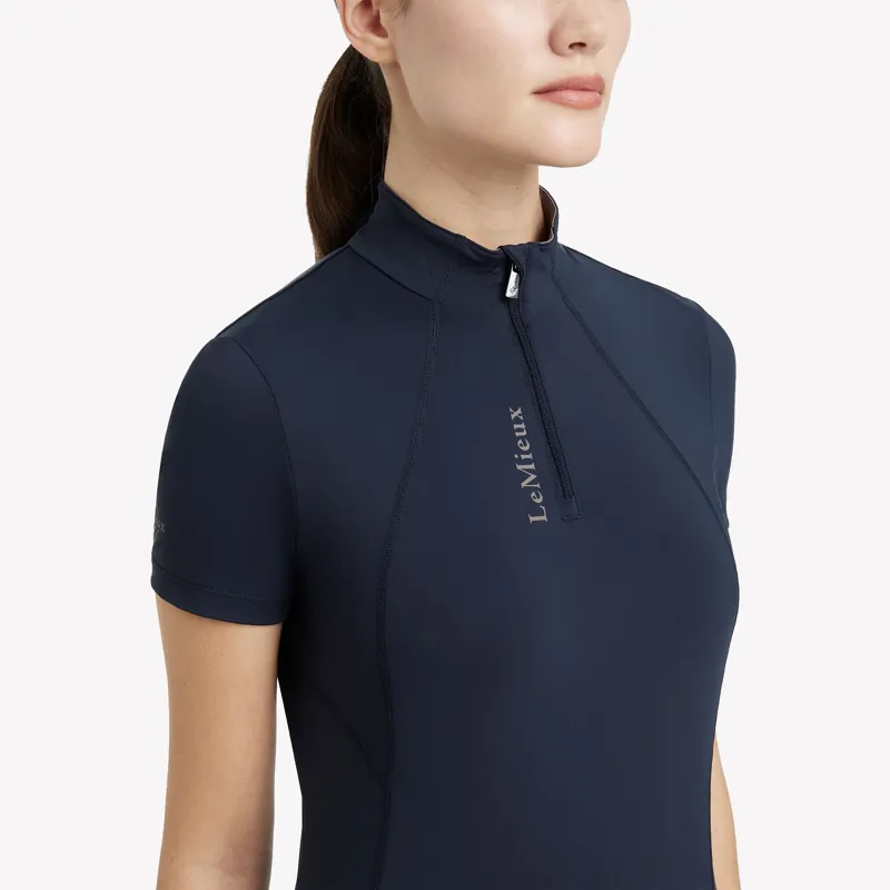 LeMieux Classique Short Sleeve Base Layer - Navy-1
