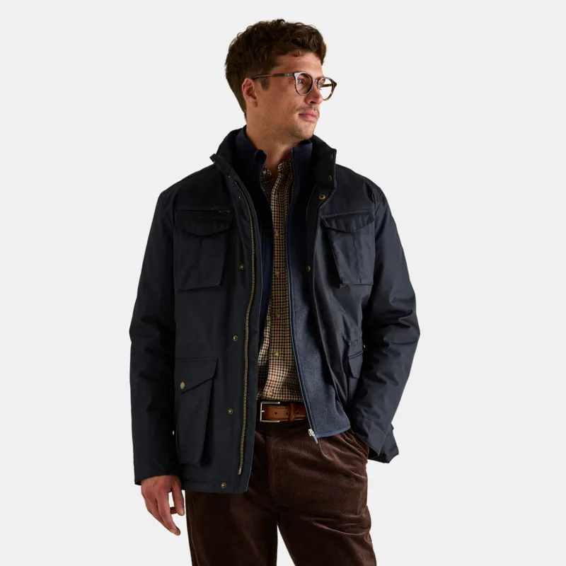 Joules Mens Beckett Waterproof Field Coat - Navy