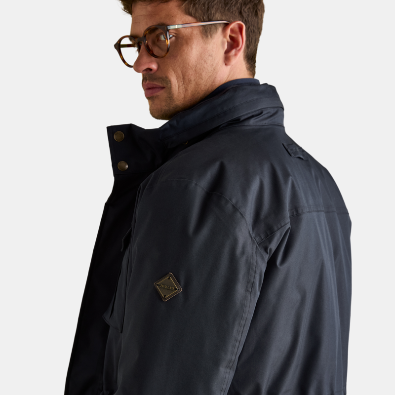 Joules Mens Beckett Waterproof Field Coat - Navy-3