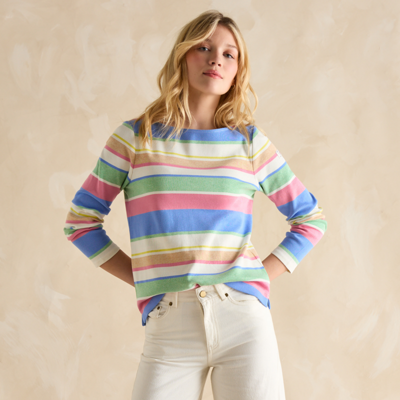 Joules Ladies Harbour Top - Multi Stripe-1