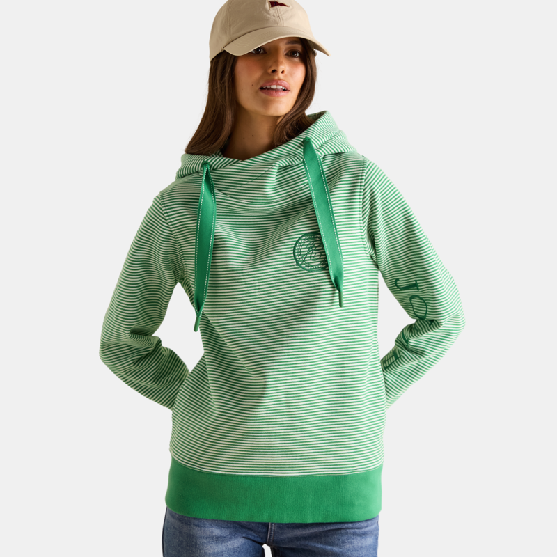 Joules Ladies Rushton Cowl Neck Hoodie - Green-2