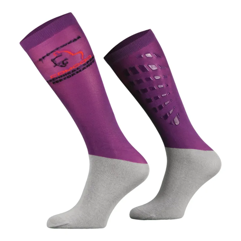 Junior Silicone Grip Technical Socks - Violet