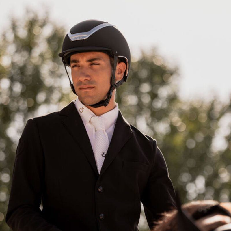 Kask Dogma Chrome Riding Hat - Black/Silver-3