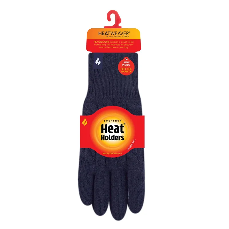Heat Holders Ladies Thermal Gloves - Navy