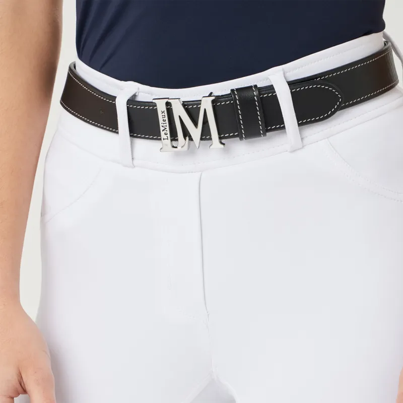 LeMieux Ladies Demi Pull On Bregging Full Seat - White-2