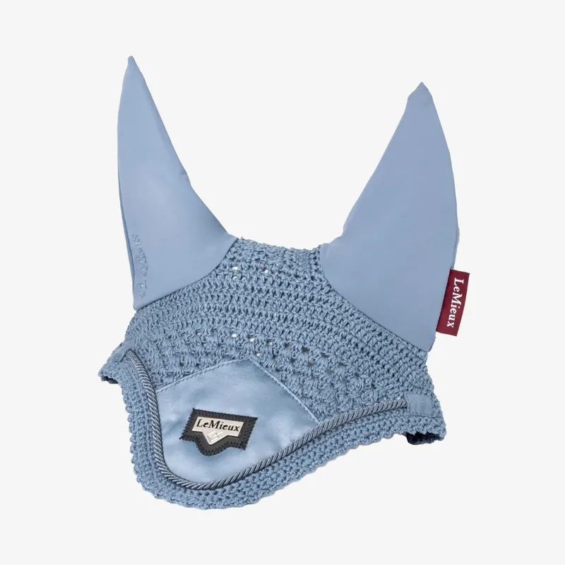 LeMieux Loire Satin Fly Hood - Ice Blue