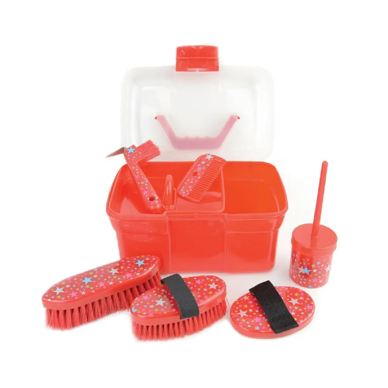 Lincoln Star Pattern Grooming Kit - Red
