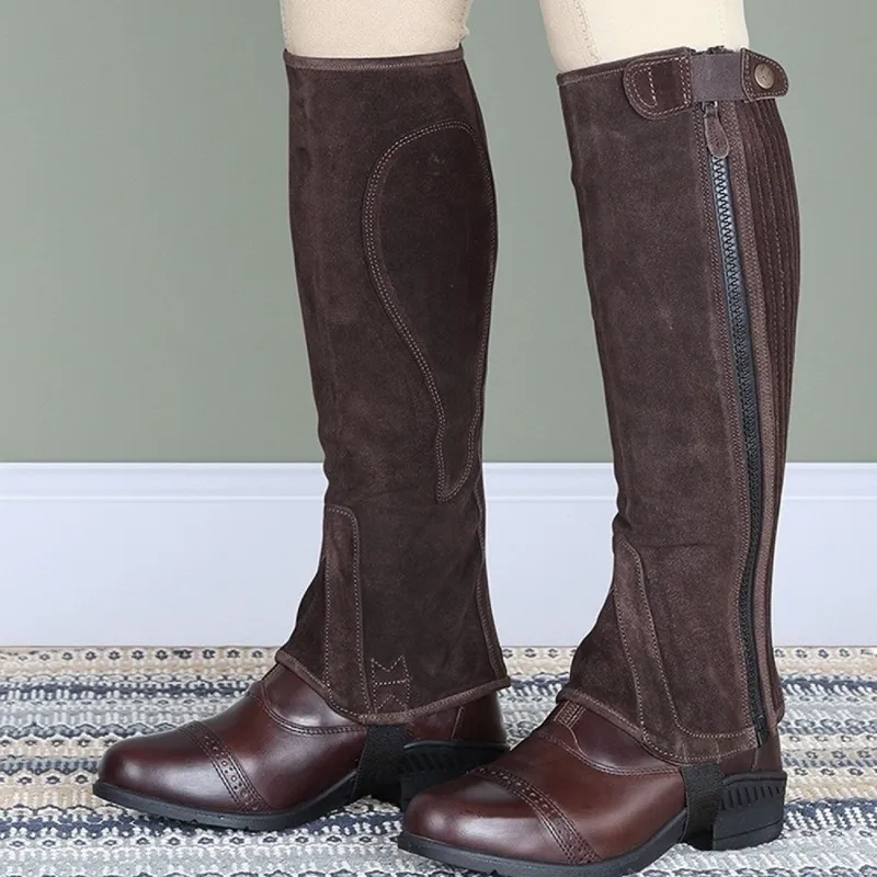 Moretta Suede Half Chaps - Child Brown