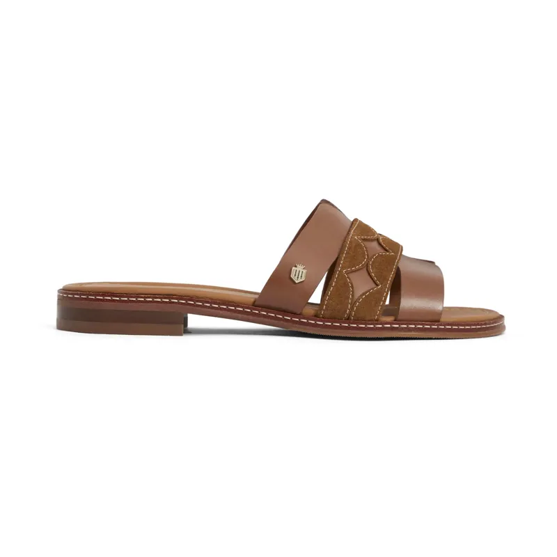 Fairfax and Favor Ohio Flat Mule Sandal - Tan-1