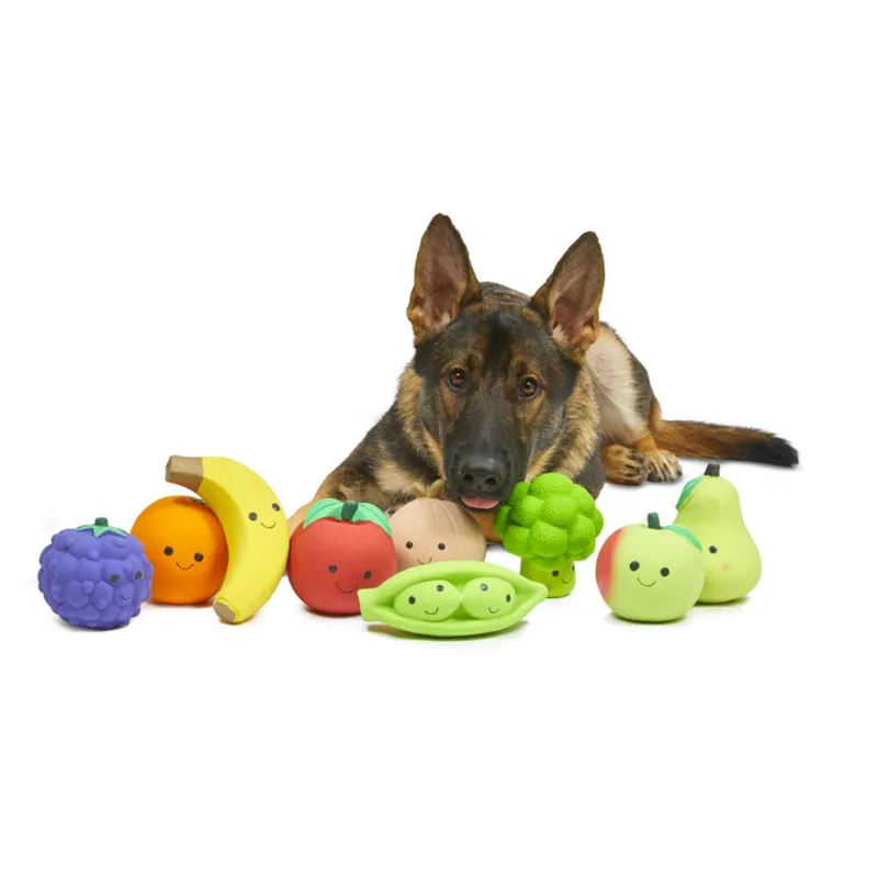Petface Foodie Faces Latex Pead Pod Dog Toy-2