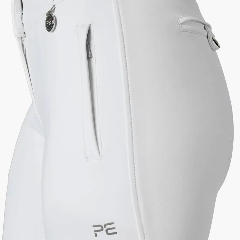 Premier Equine Aradina Ladies Full Seat Gel Riding Breeches - White-2