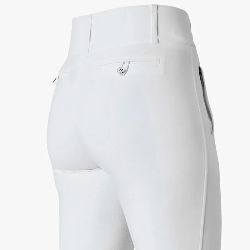 Premier Equine Aradina Ladies Full Seat Gel Riding Breeches - White-3