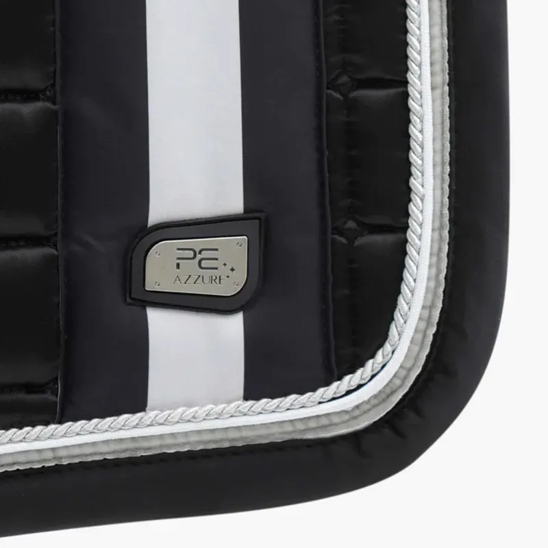 Premier Equine Azzure Anti-Slip Satin Dressage Square - Black-2