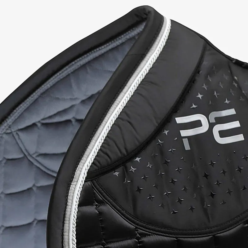 Premier Equine Azzure Anti-Slip Satin GP/Jump Square - Black-2