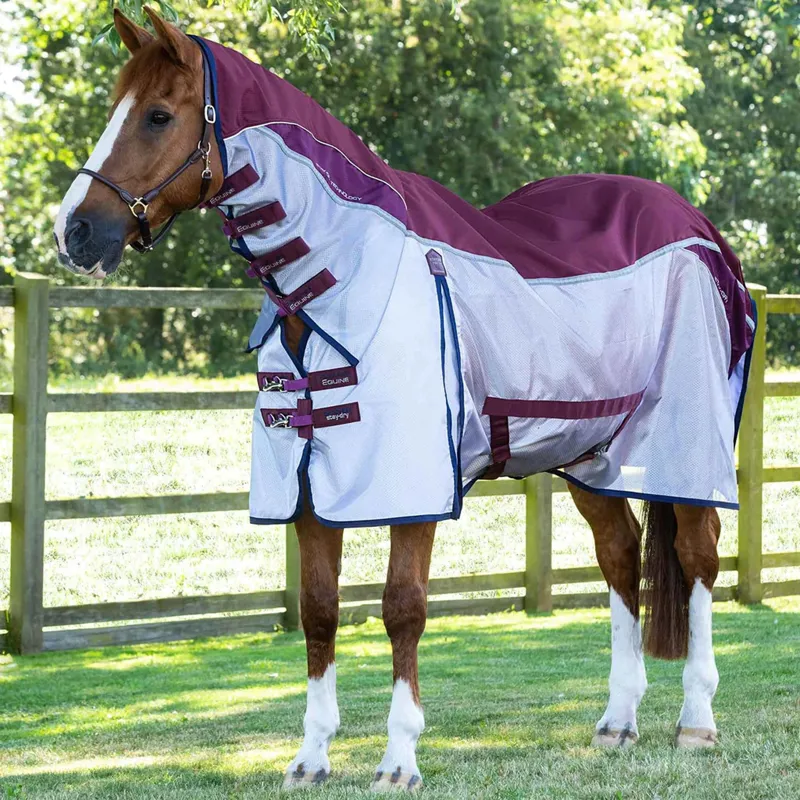Premier Equine Buster Stay-Dry Super Lite Fly Rug - Wine