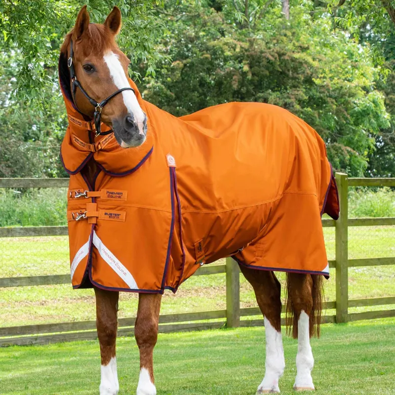 Premier Equine Buster Storm 200g Combo Turnout Rug with Classic Neck - Burnt Orange