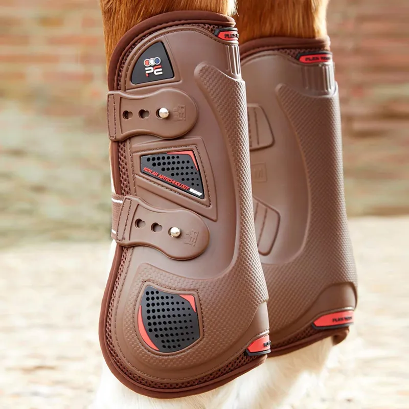 Premier Equine Kevlar Airtechnology Tendon Boot - Brown-1