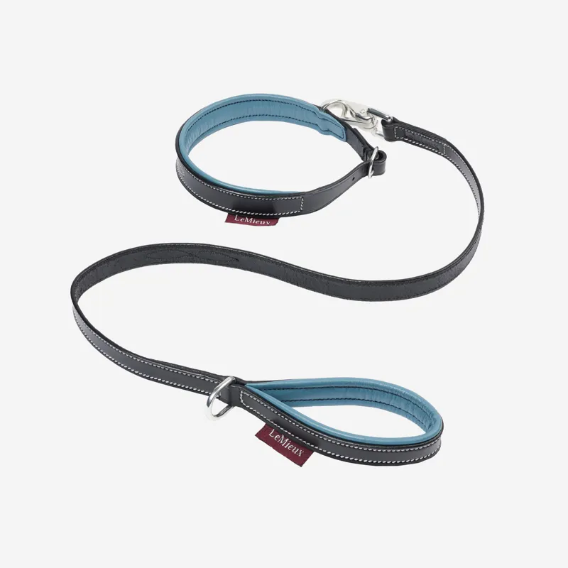 LeMieux Toy Puppy Collar and Lead Ice - Blue/Black