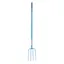 Red Gorilla 4-Prong Long Handle Manure Fork - Blue