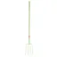 Red Gorilla 4-Prong Long Handle Manure Fork - Pistachio