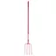 Red Gorilla 4-Prong Long Handle Manure Fork - Red