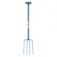 Red Gorilla 4-Prong T-Handle Manure Fork - Blue