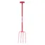 Red Gorilla 4-Prong T-Handle Manure Fork - Red