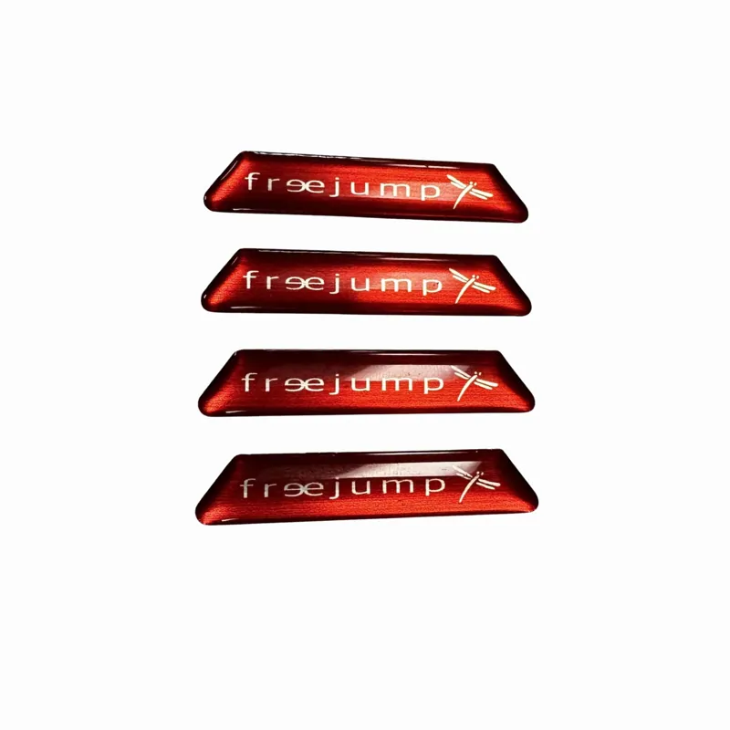 Freejump Air's Stirrup Banner Stickers - Black/Red