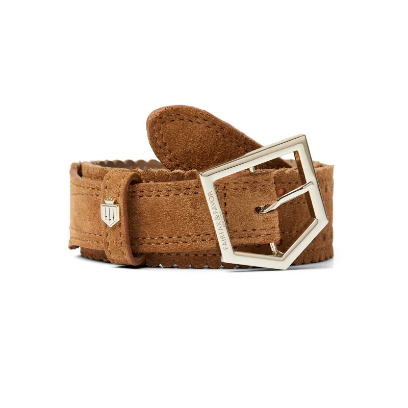 Fairfax and Favor Regina Belt - Tan Suede