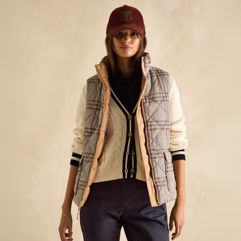 Joules Ladies Reversible Gilet - Check-2