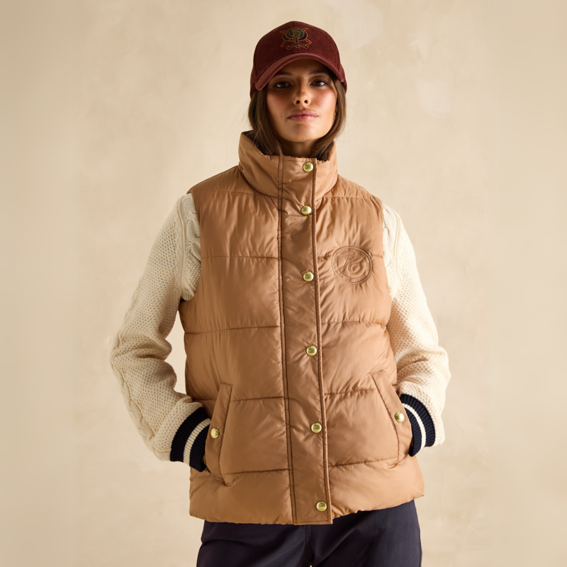 Joules Ladies Reversible Gilet - Check-1