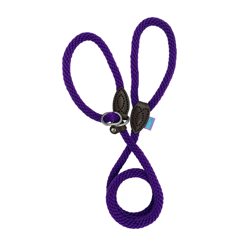 Hem and Boo Thin Rope Slip Lead - Purple