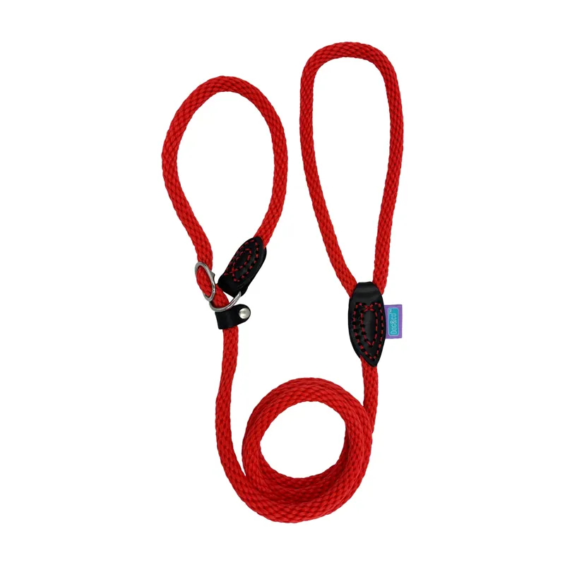 Hem and Boo Thin Rope Slip Lead - Red