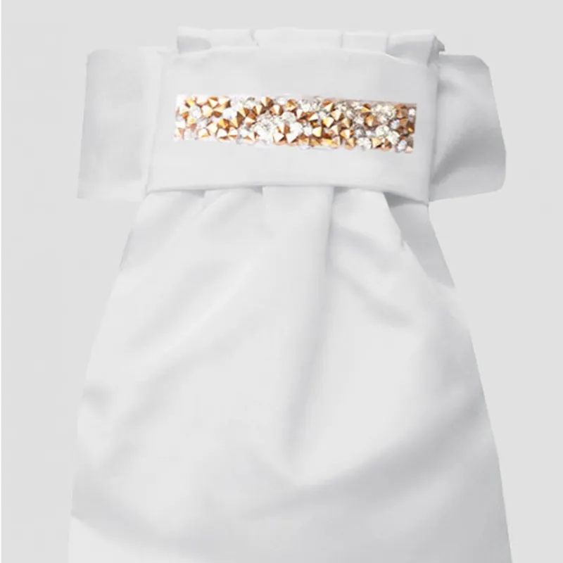 Equetech Crystal Deluxe Ready-Tied Stock - Rose Gold