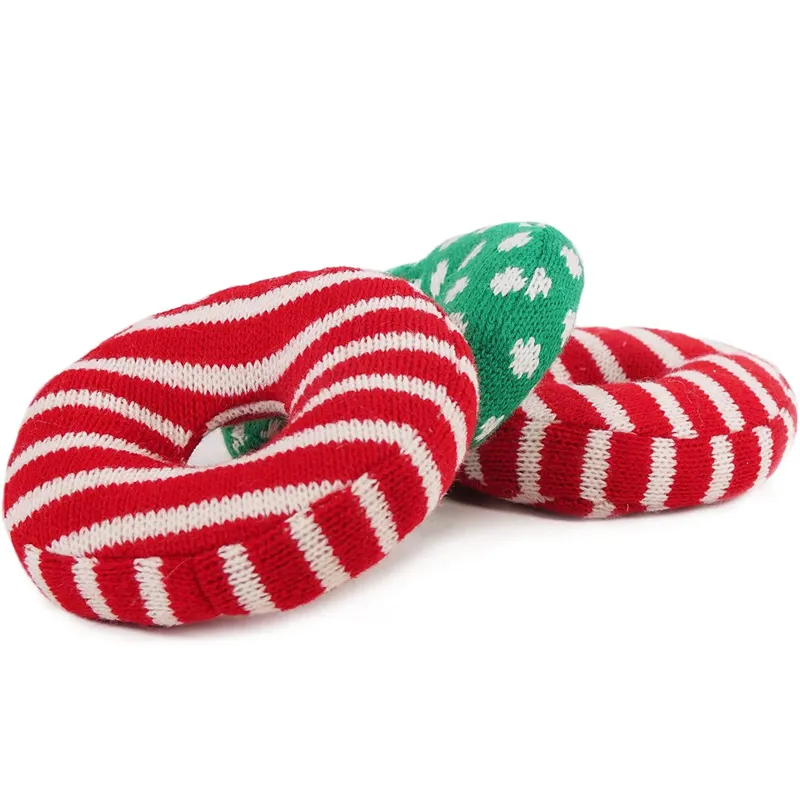 Rosewood Festive Doggy Toy Doughnuts - 3 Pack-1